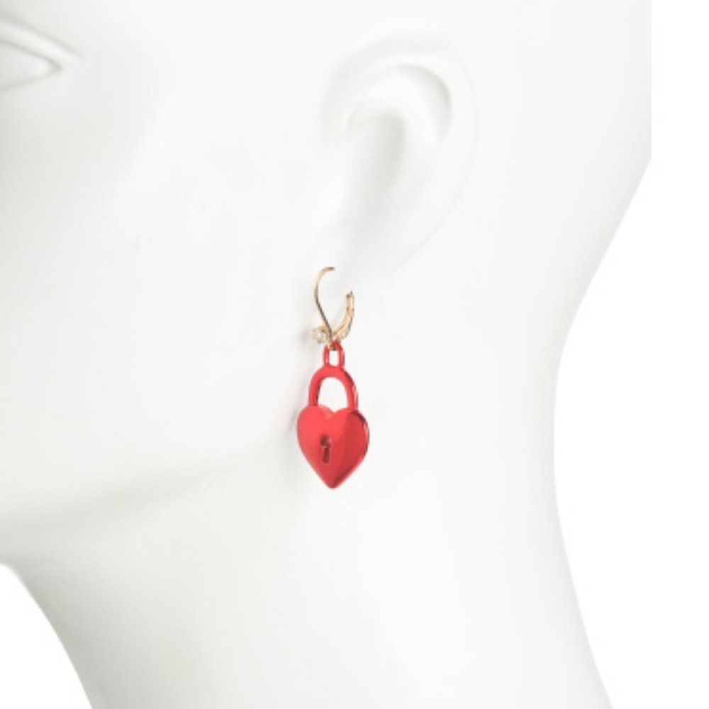 Betsey Johnson Lock & Key Mismatched Earrings - Picture 5 of 5